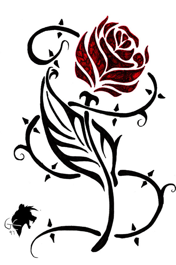 Hearts And Flowers Tattoos Clipart - Free to use Clip Art Resource