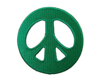 Green peace sign | Etsy