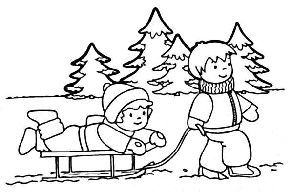 Free black and white winter clipart