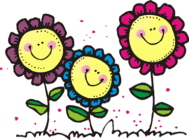 Smiling Flowers Clipart