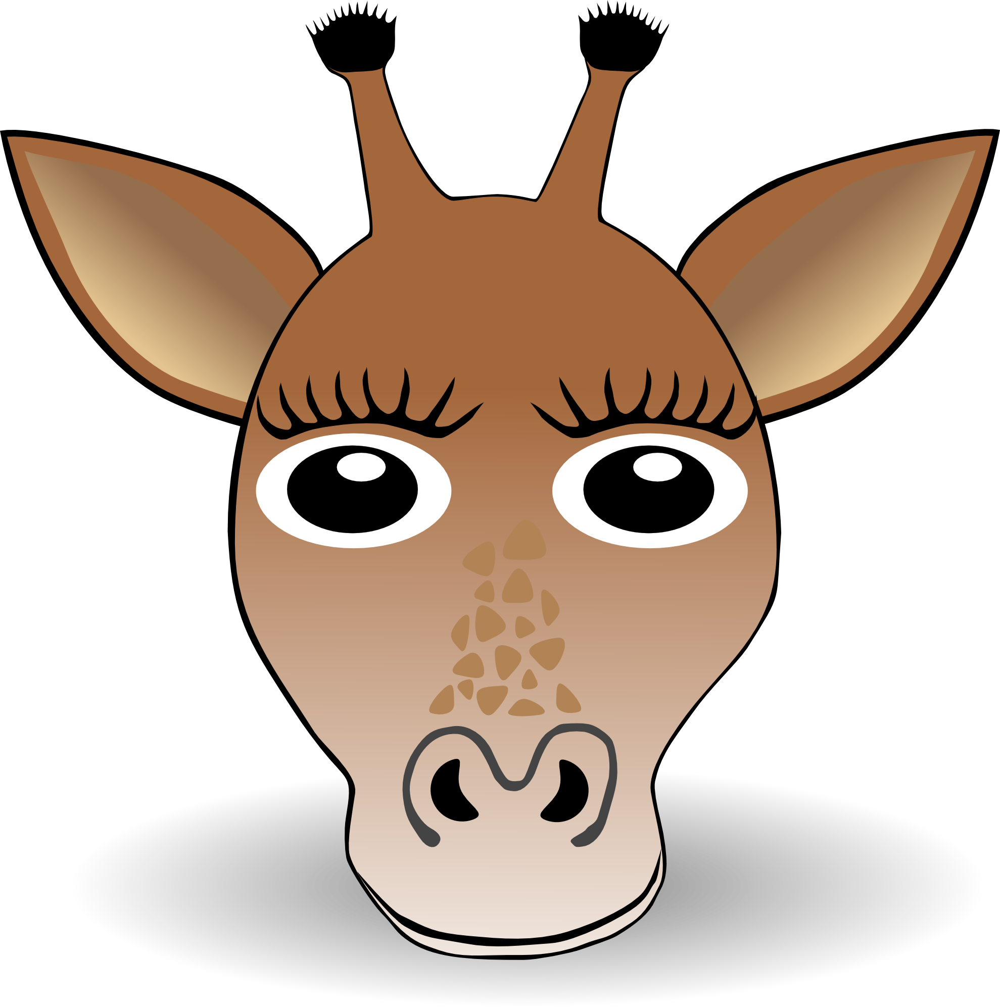 Silly giraffe head clipart