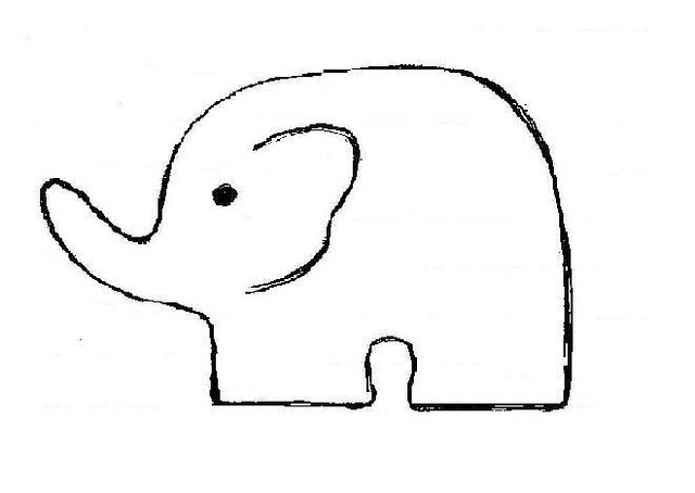 Elephant Templates Clipart