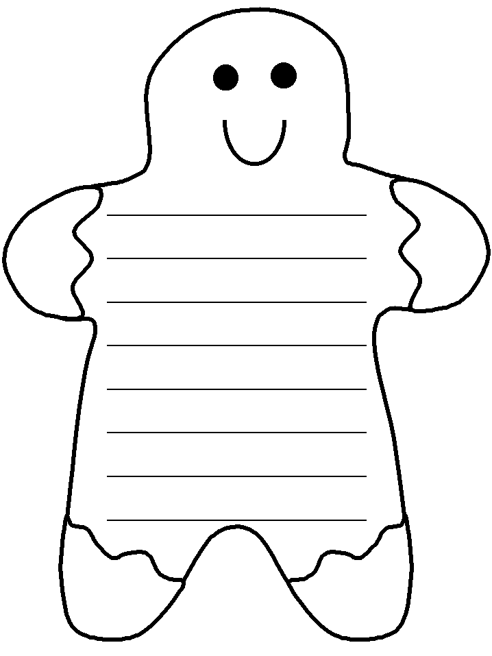 Gingerbread Man Outline