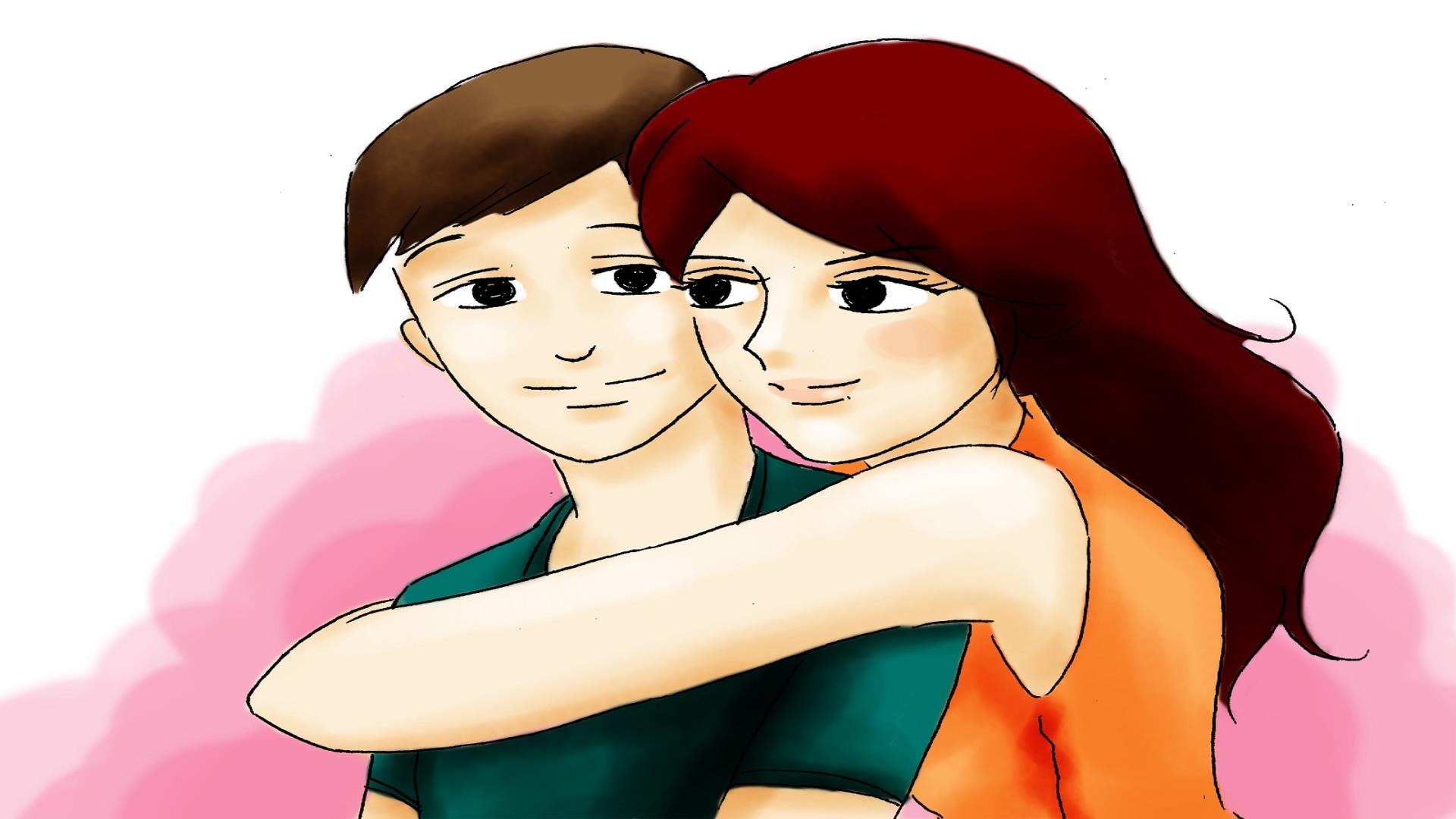 cartoon love couple hd wallpapers for android