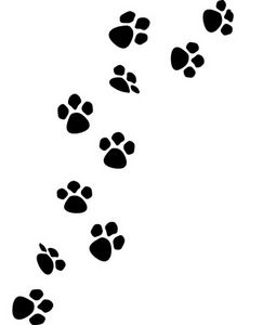 Dog paw print border free