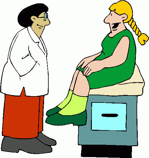 Free clipart doctor and patient