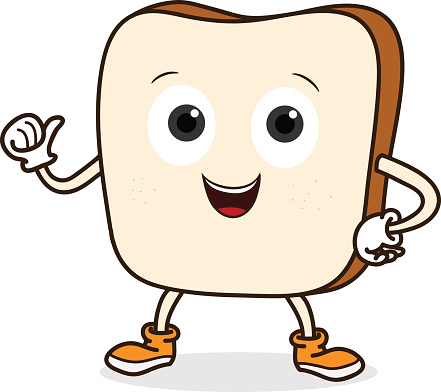 Bread Cartoon Clip Art, Vector Images & Illustrations