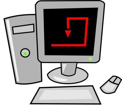 Computer Cartoon Desktop clip art Free vector in Open office ...