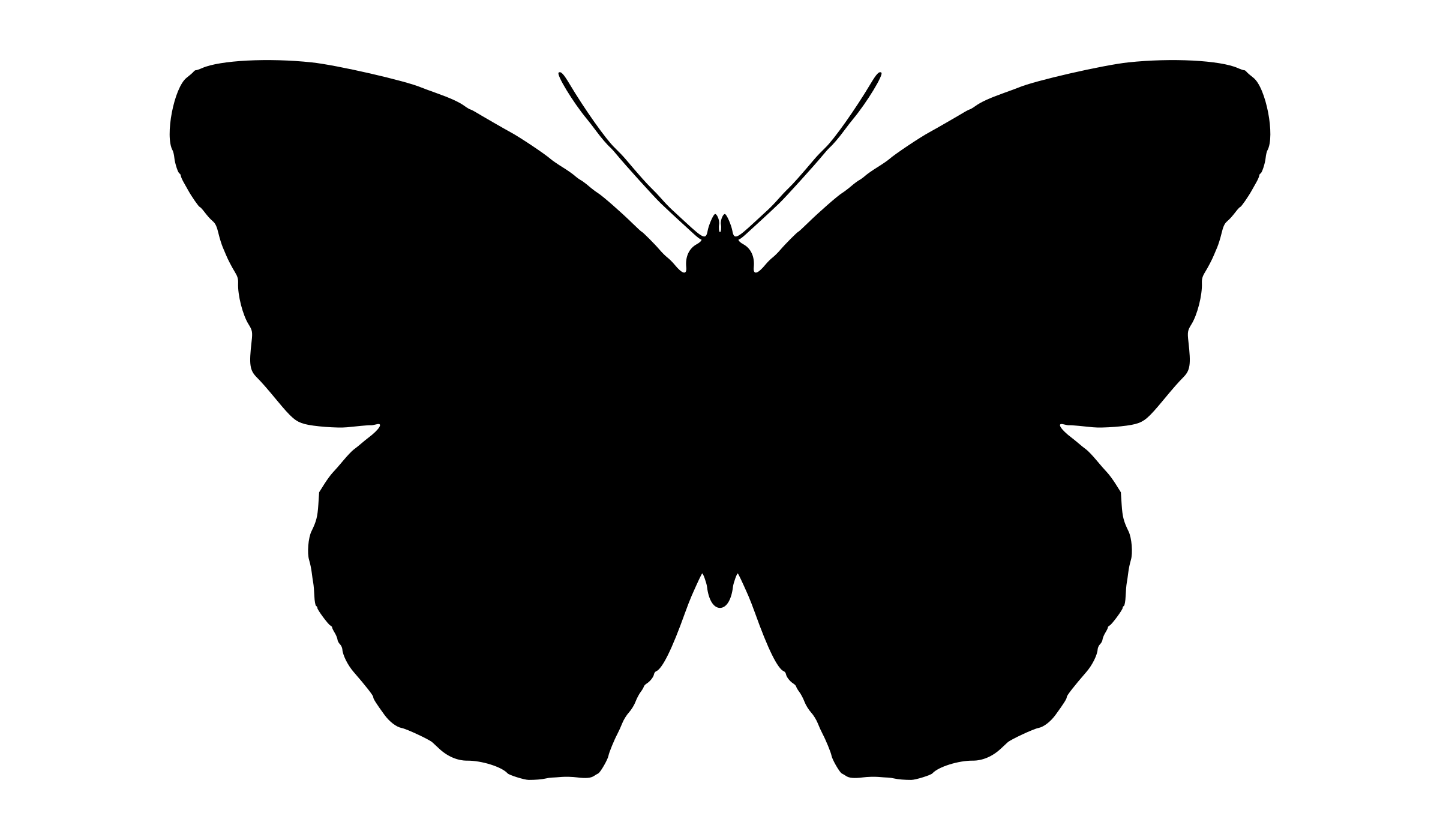 Butterflies Silhouette Clipart Best