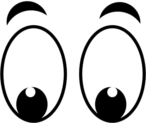 Eyes Cartoon Black And White Clipart - Free to use Clip Art Resource