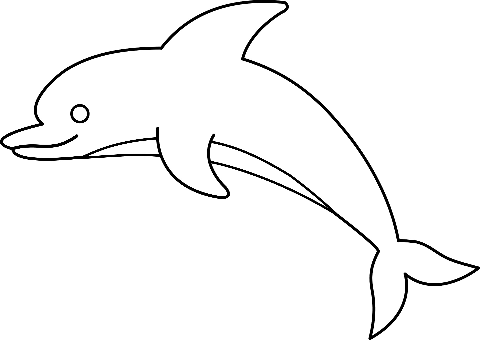 Dolphin clipart images black and white