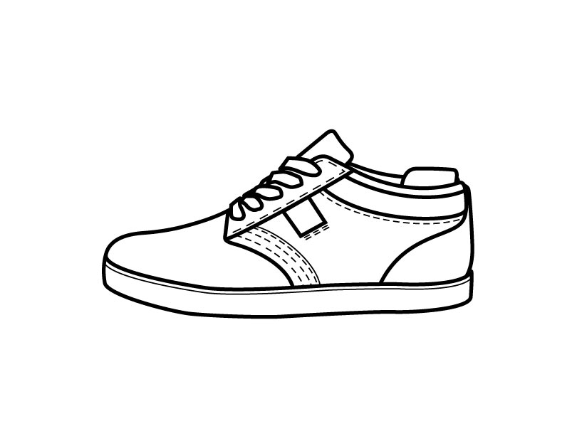 Printable Shoe coloring page from FreshColoring.
