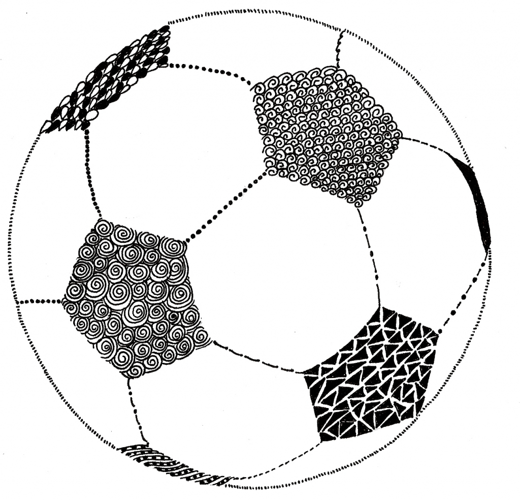 Soccer Ball Drawing - Pencil Art Drawing