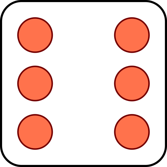 6 Dice Dots Clipart