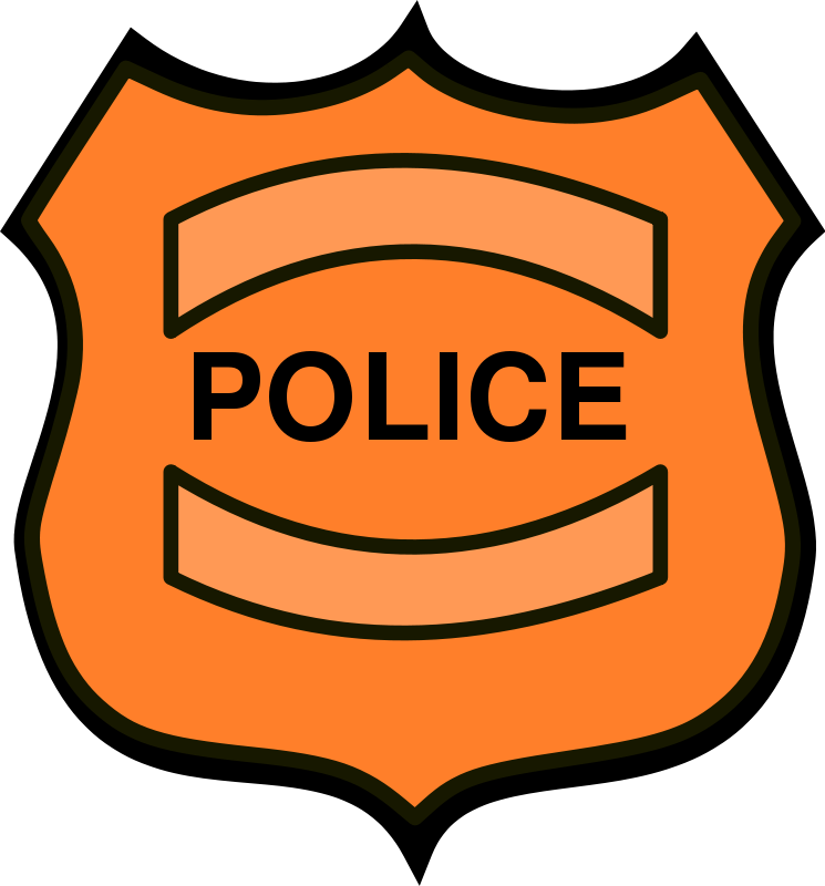 Badge Officer Outline Clipart
