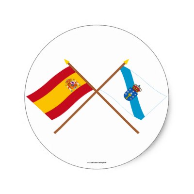 451 views Galicia (Spain) Flag Classic Round Sticker | Zazzle