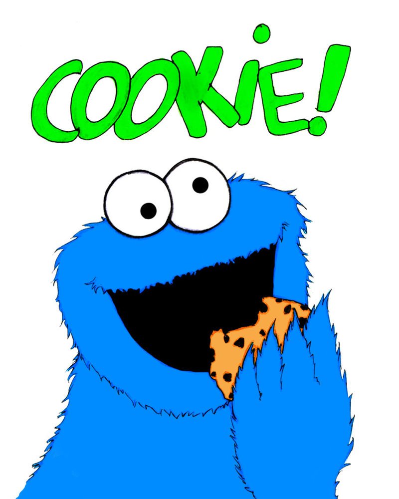 Cookie monster clipart eating cookies