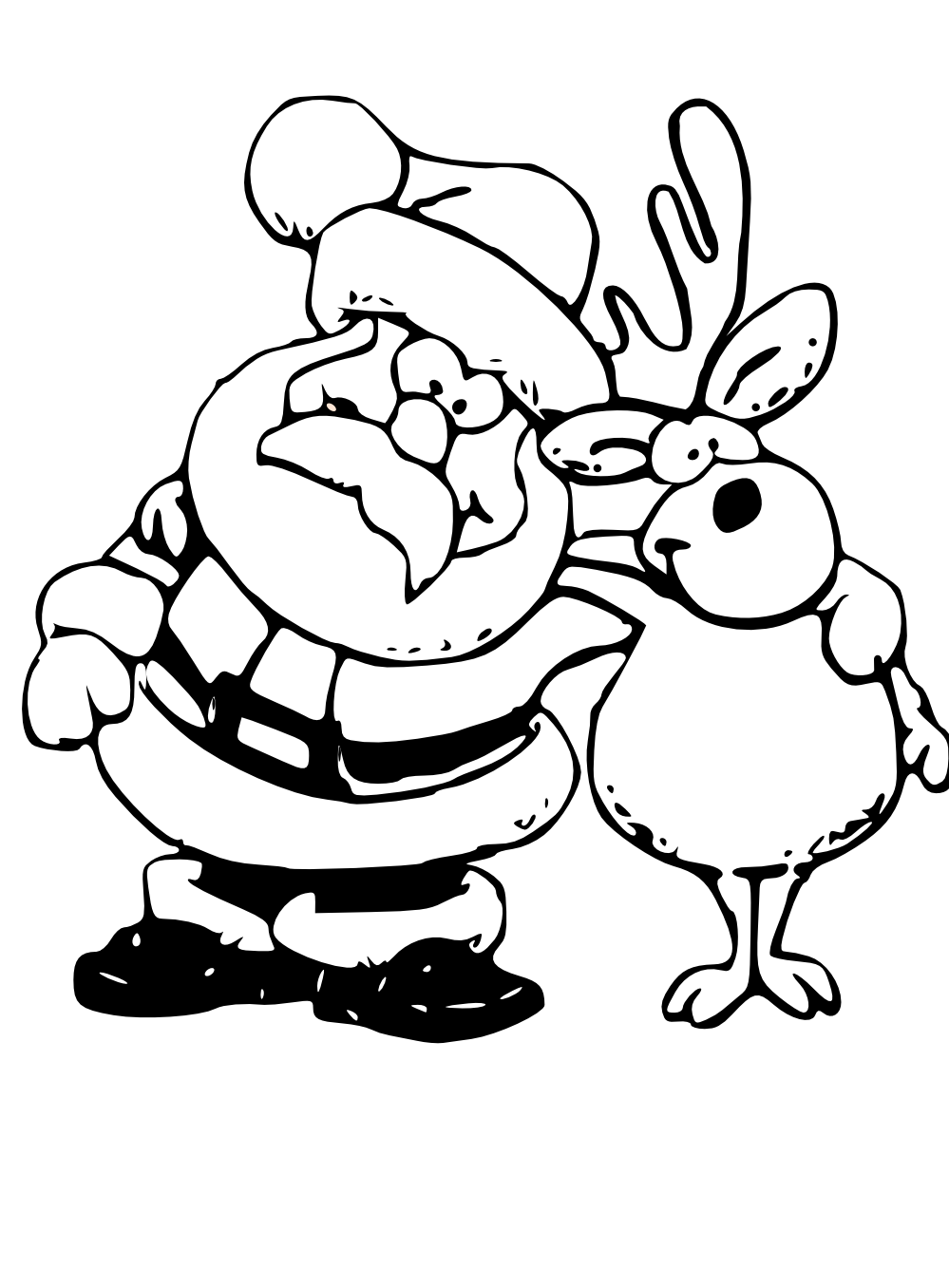 Clip Art Santa Claus Black And White – Adr Alpujarra