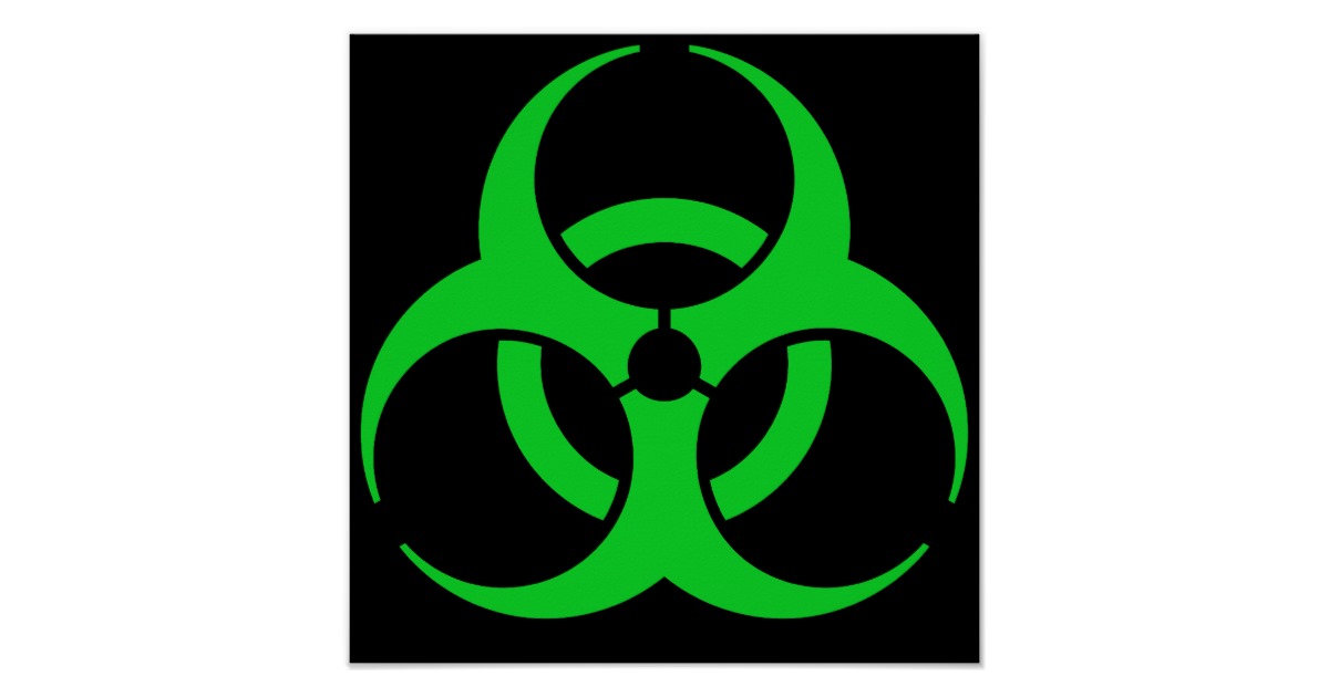 Green Biohazard Symbol Poster | Zazzle