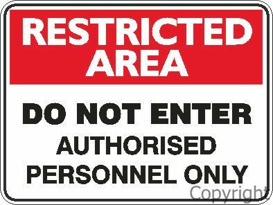 Rest. area do not enter etc (450X600) by WILCOX SAFETY & SIGNS PTY LTD