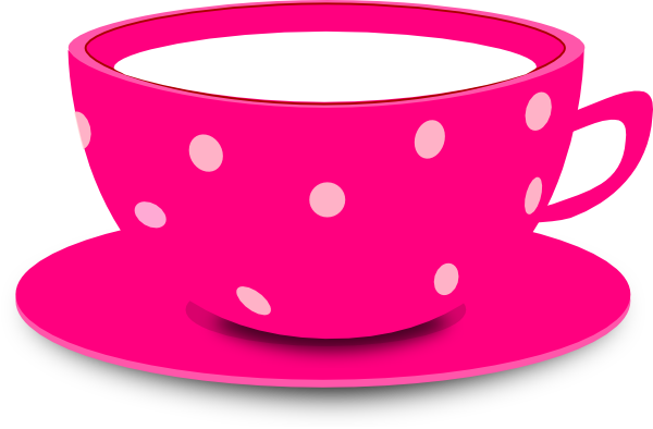 Pink tea cup clipart