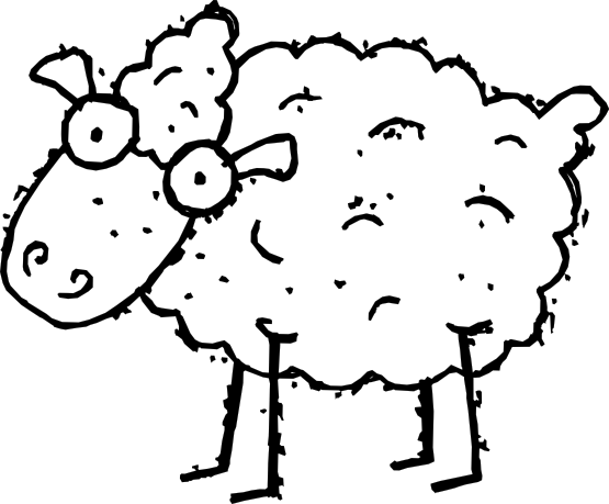 Clip Art Black And White Of Sheep - ClipArt Best
