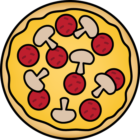 Pizza mushroom clipart