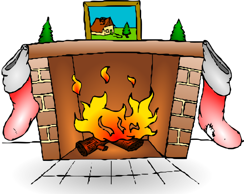 Free fireplace clipart images