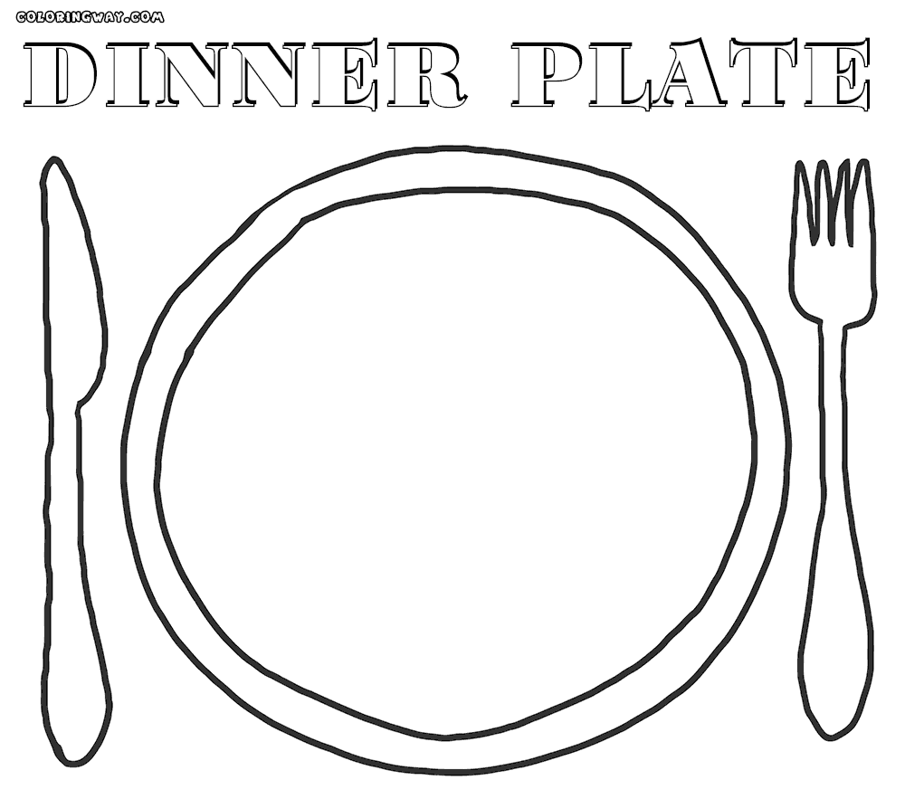 Plate coloring pages | Coloring pages to download and print