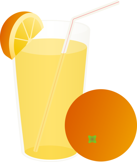 Cute orange juice clipart