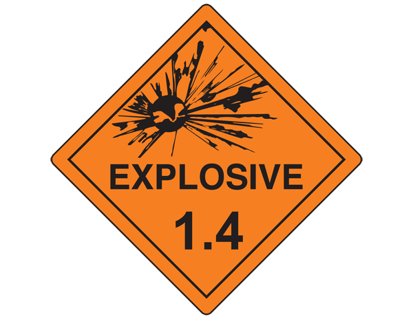 DOD 6055 Explosive 1.4 Sign DOT-9853 Explosives