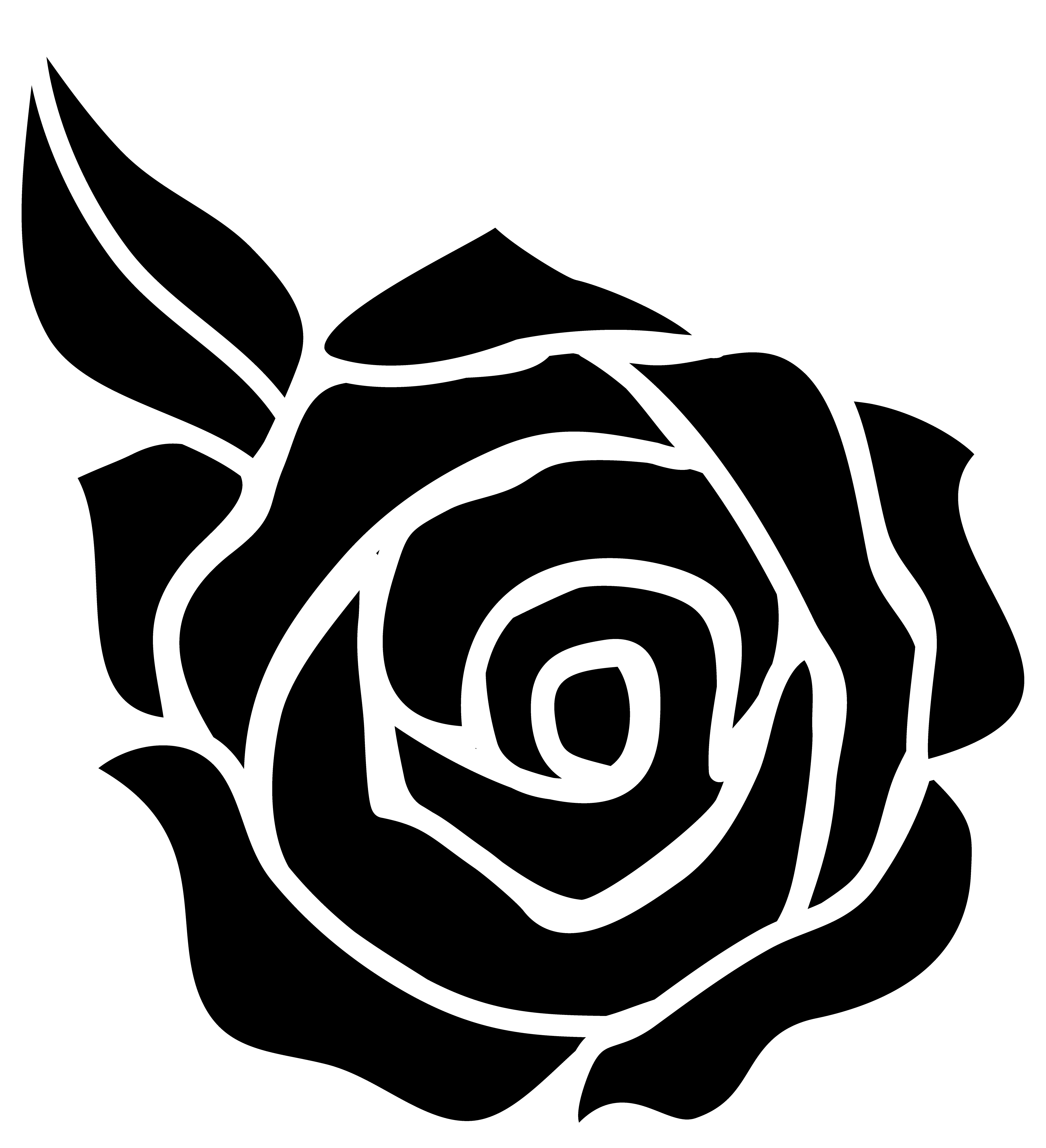 Black And White Rose Clip Art