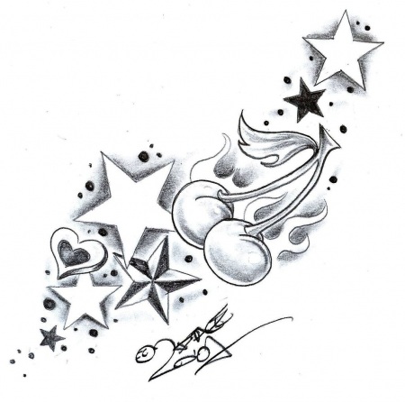 Stars And Swirls Tattoo Designs