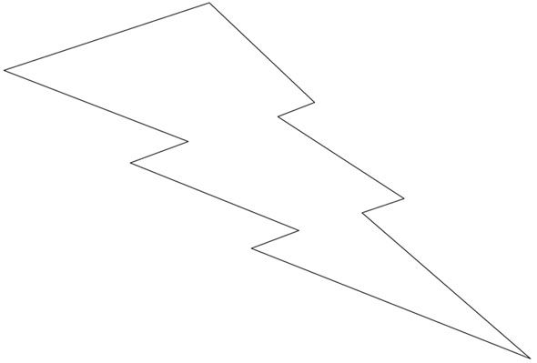 Printable Lightning Bolt Template - ClipArt Best