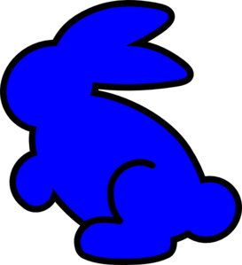 Blue Bunny Clip Art - vector clip art online, royalty ...
