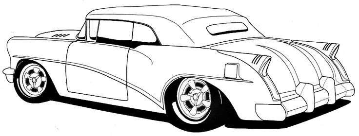 Line Art Car : Classic muscle drawing clipart best