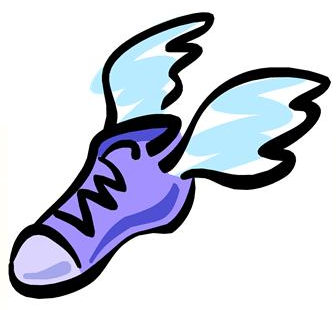 Track Spikes With Wings Clipart
