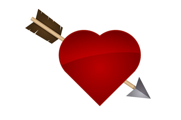 Valentines For > Heart With Arrow Through It