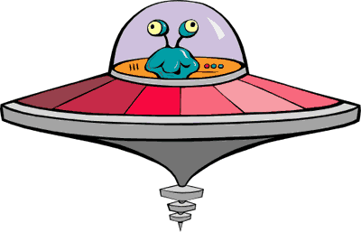 Cartoon spaceship clipart