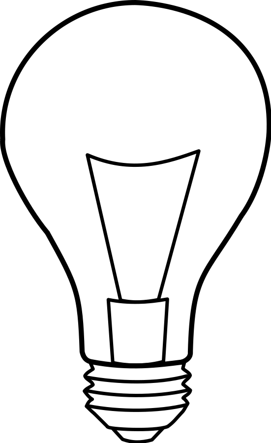 Lightbulb Clipart Black And White Clipart Best