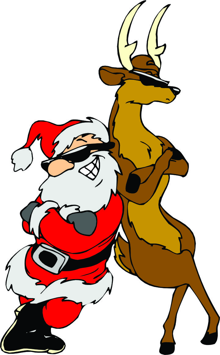 Images Of Santa And Reindeer - ClipArt Best