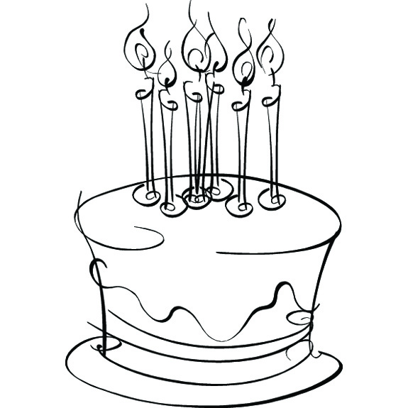 Cute Birthday Cake Drawing Lv running scene turns one