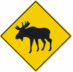 30" Moose Crossing Signs - USA Traffic Signs