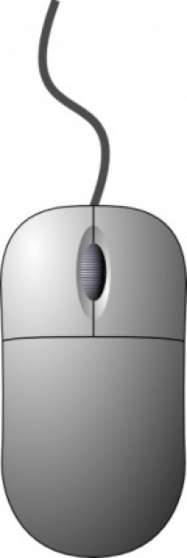 Crispy Computer Mouse Top Down View clip art | Download free Vector
