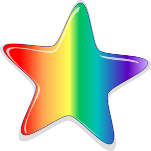Rainbow Star clip art - vector clip art online, royalty free ...