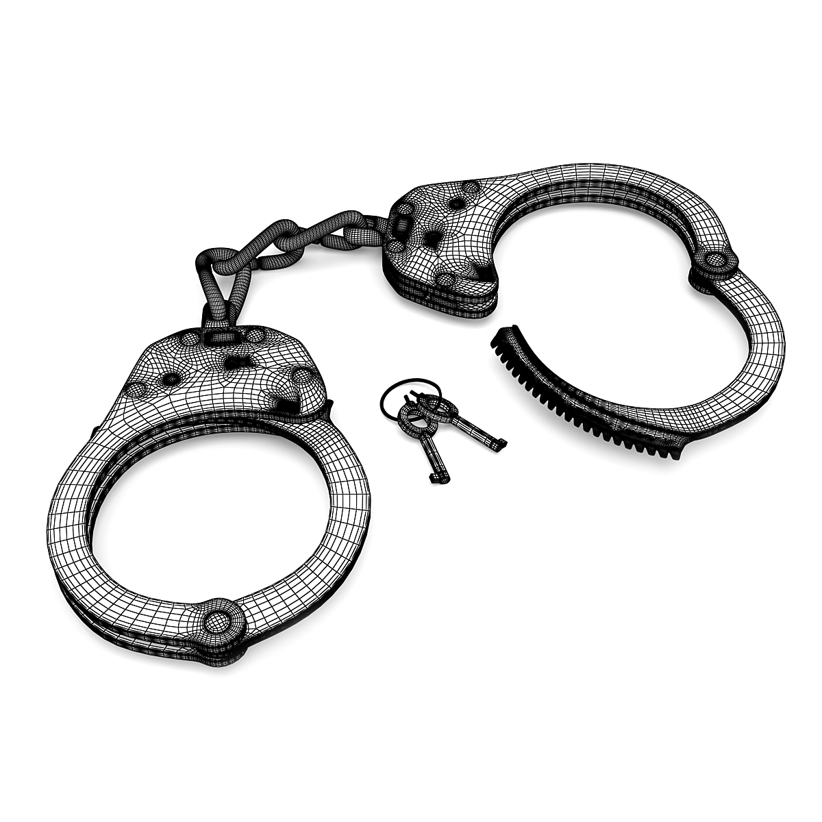 Handcuffs 3d Model Police