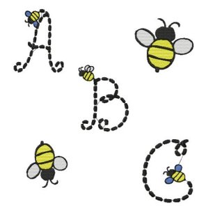 Busy Bee Alphabet - $12.00 : SharSations Embroidery, Your ...