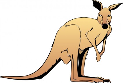 Kangaroo Vector clip art - Free vector for free download