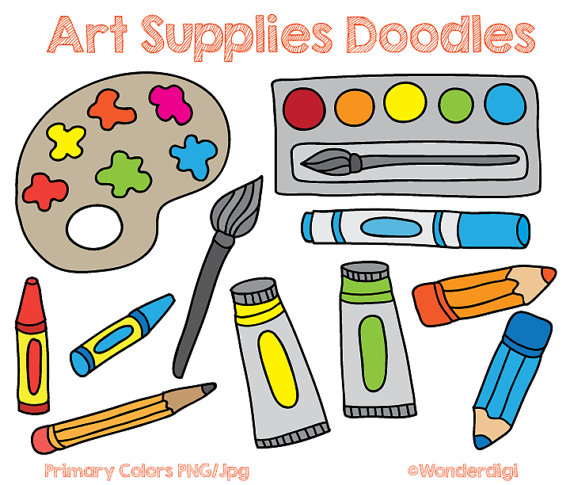 Clipart art supplies