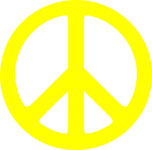 Yellow Peace Sign Clip Art - vector clip art online ...